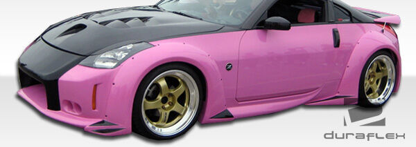 2003-2008 Nissan 350Z Z33 Duraflex Vader 3 Wide Body Front Fender Flares - 2 Piece