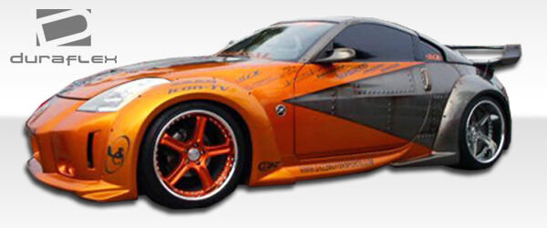 2003-2008 Nissan 350Z Z33 Duraflex Vader 3 Wide Body Front Fender Flares - 2 Piece