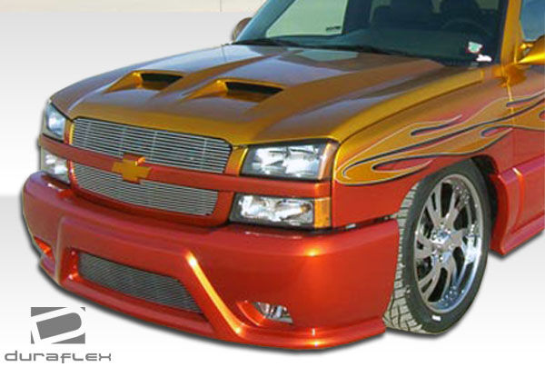 2003-2006 Chevrolet Silverado 2002-2006 Chevrolet Avalanche Duraflex Platinum Front Bumper Cover (w/o cladding) - 1 Piece