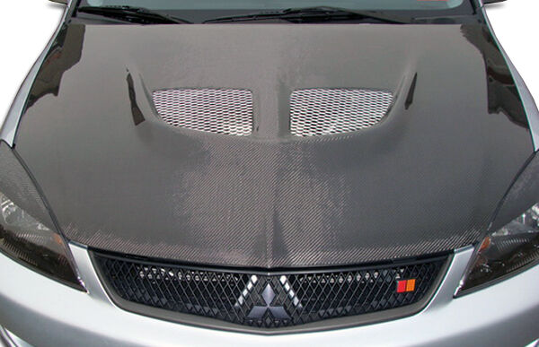 2004-2007 Mitsubishi Lancer Carbon Fiber Evo Hood - 1 Piece - 104190