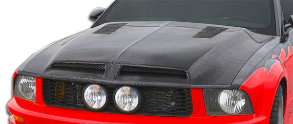 2005-2009 Ford Mustang Carbon Fiber GT500 Hood - 1 Piece - 106386