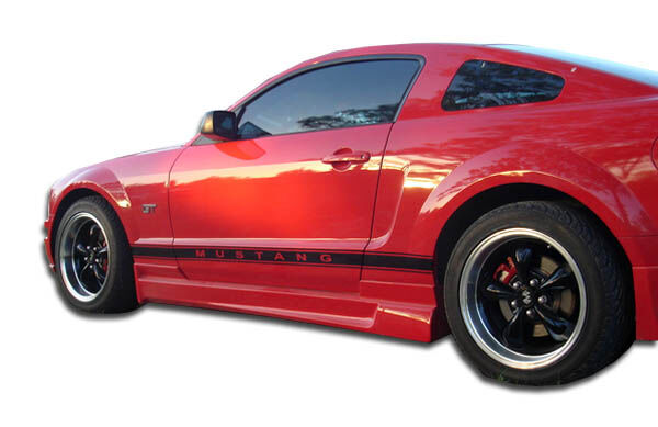2010 Ford Mustang 2dr Racer Side Skirts in DuraFlex