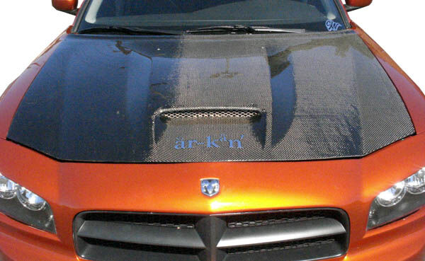 2006-2010 Dodge Charger Carbon Fiber SRT Look Hood - 1 Piece - 104748