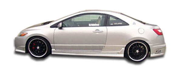 2006-2011 Honda Civic 2DR Duraflex Raven Side Skirts Rocker Panels - 2PC - 10333