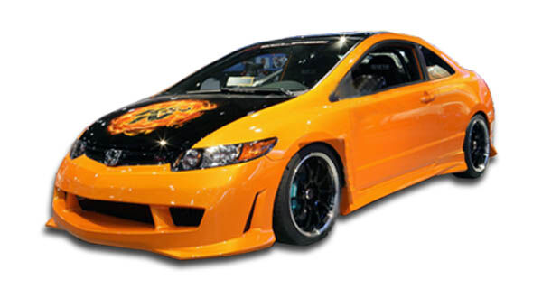 2006-2011 Honda Civic 2DR Duraflex Type M Side Skirts Rocker Panels - 2PC - 1033