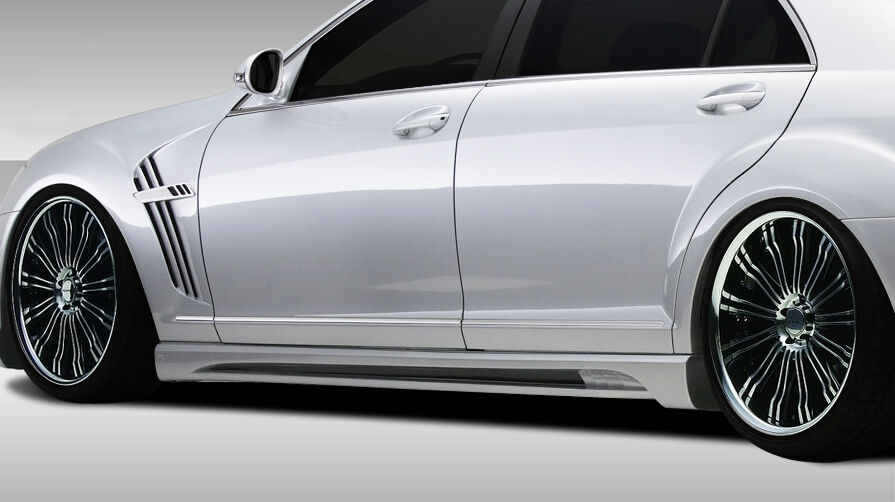 2007-2013 Mercedes S Class W221 Eros Version 2 Side Skirts Rocker Panels - 2 Piece