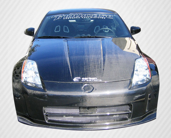 2003-2006 Nissan 350Z Carbon Fiber OEM Hood - 1 Piece - 100501