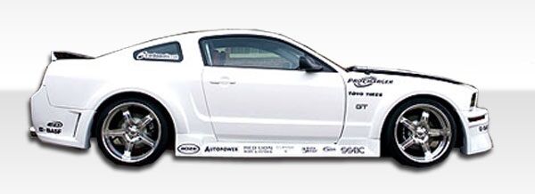 2005-2014 Ford Mustang Duraflex Circuit Wide Body Side Skirts Rocker Panels - 2P