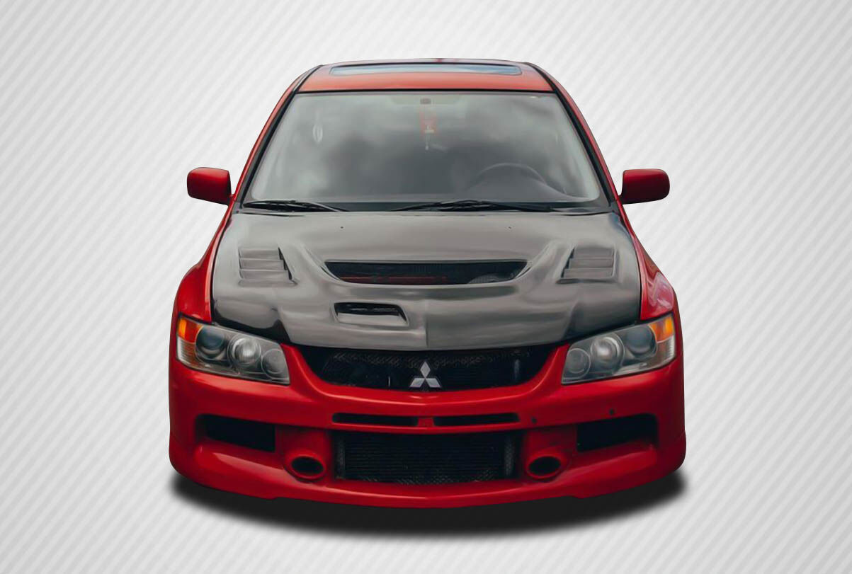 2003-2006 Mitsubishi Lancer Evolution 8 9 Carbon Fiber C-1 Hood - 1 Piece - 1032
