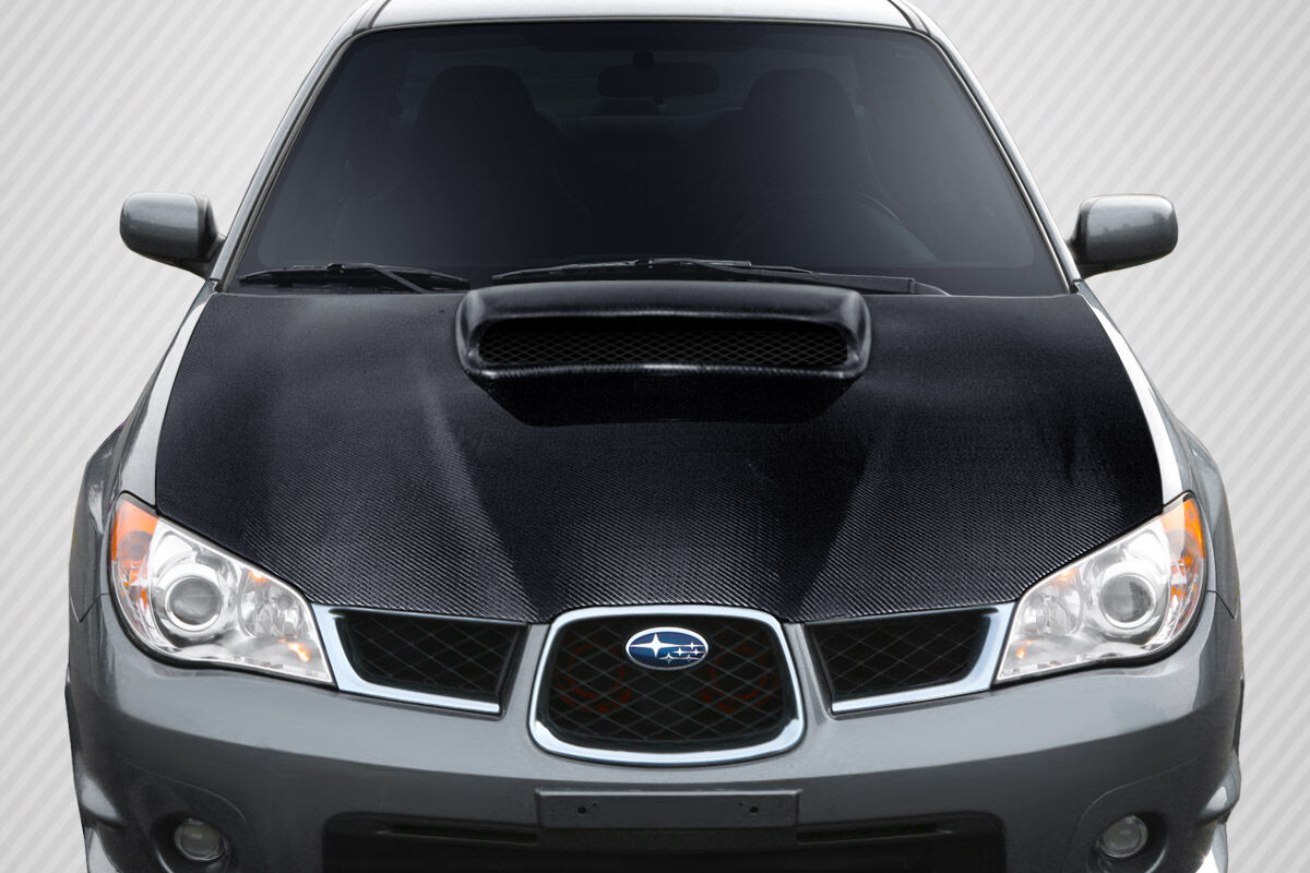 2006-2007 Subaru Impreza WRX STI Carbon Fiber STI Look Hood - 1 Piece - 103413