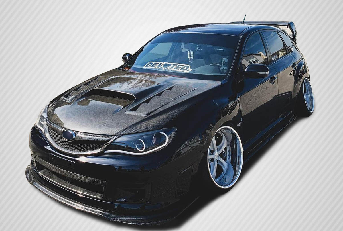 2008-2011 Subaru Impreza 2008-2014 WRX STI Carbon Fiber GT Concept Hood - 1 Piec