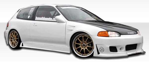 1992-1995 Honda Civic HB Duraflex B-2 Side Skirts Rocker Panels - 2PC - 105544