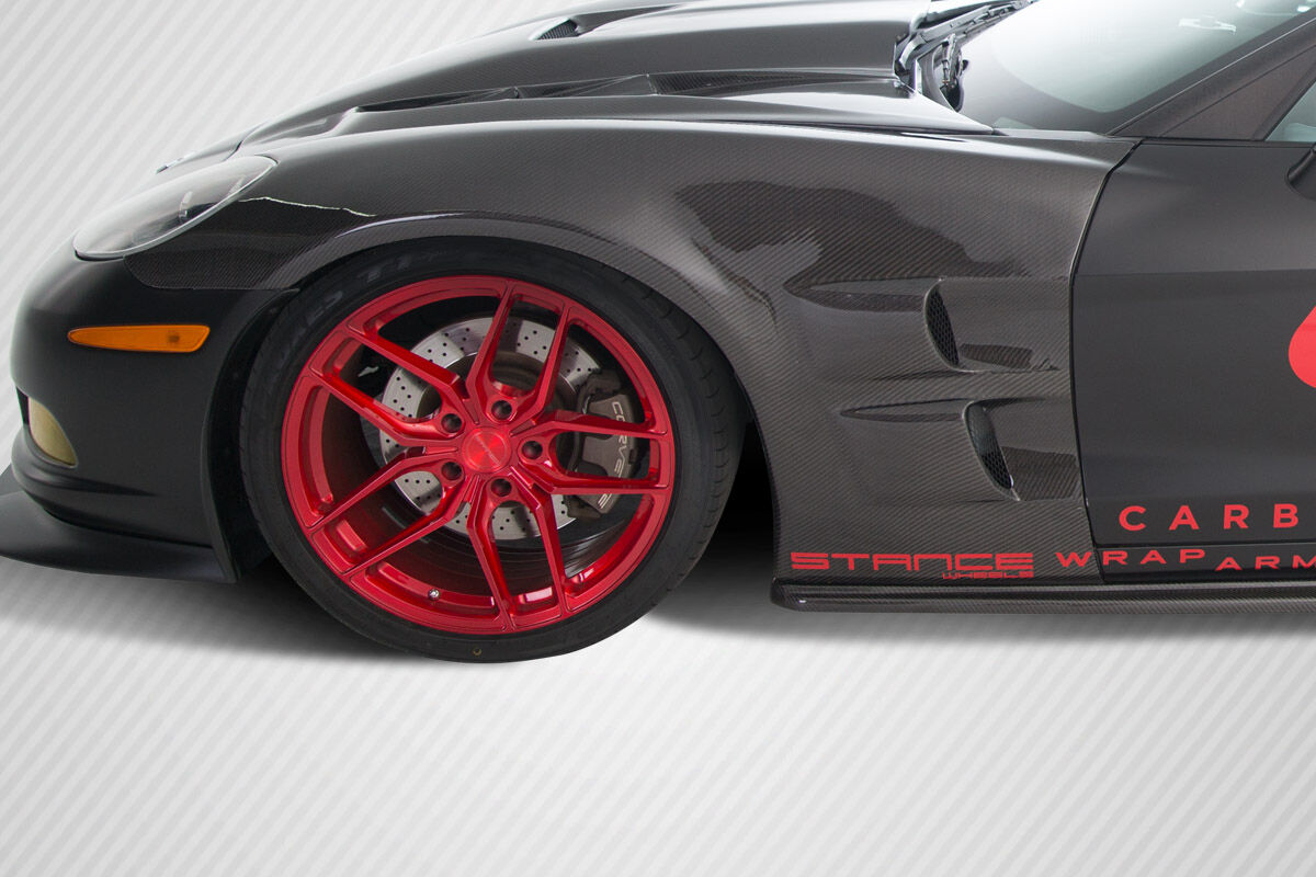 2005-2013 Chevy Corvette C6 Carbon Fiber ZR Edition Front Fenders - 2 Piece - 10