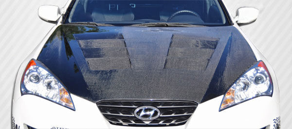 2010-2012 Hyundai Genesis 2DR Carbon Fiber Circuit Hood - 1 Piece - 105838
