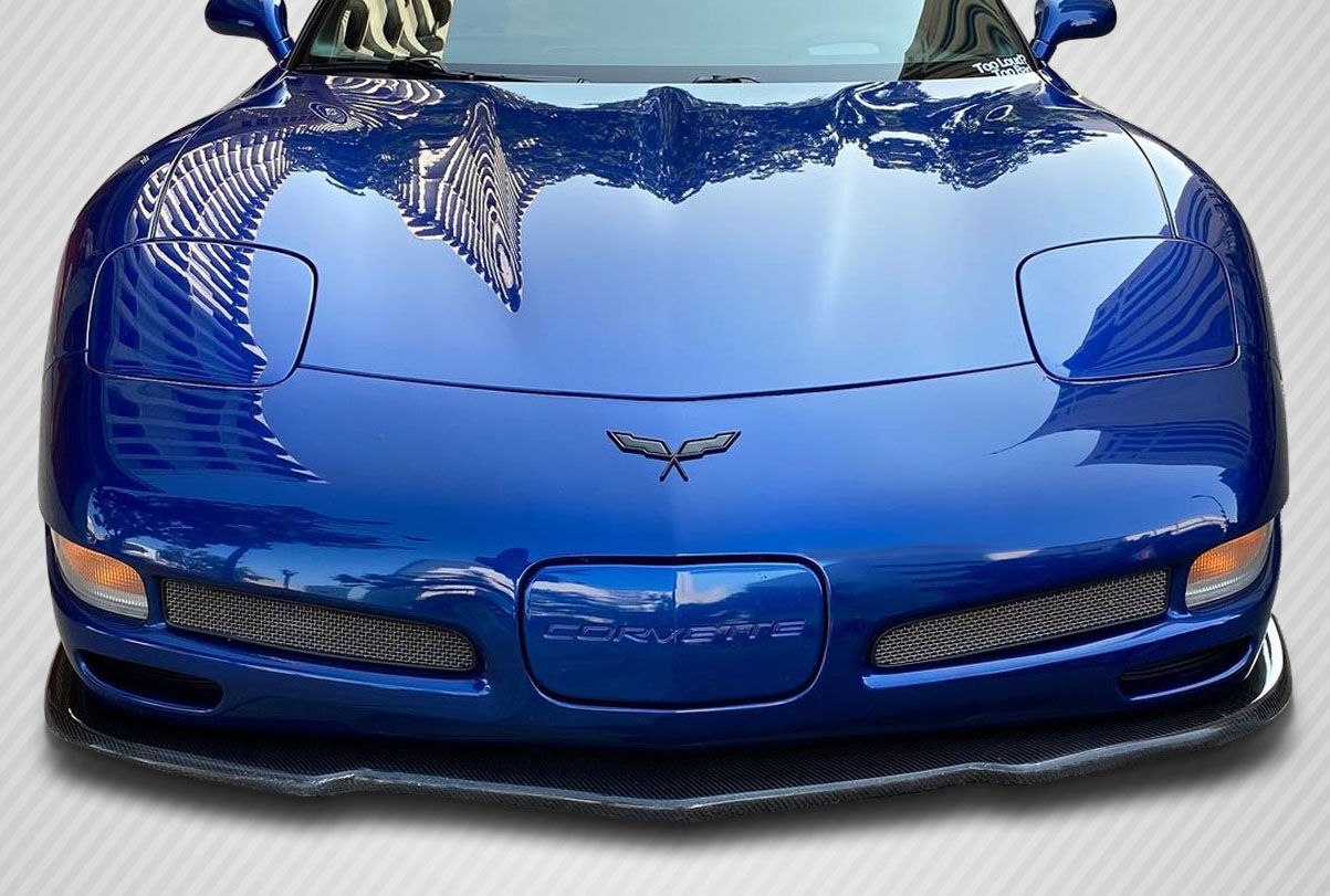1997-2004 Chevy Corvette C5 Carbon Fiber C5R Front Under Spoiler Air Dam Lip Spl