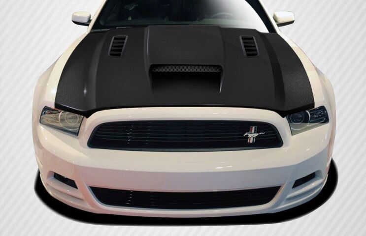 2013-2014 Ford Mustang / 2010-2014 Mustang GT500 Carbon Fiber CV-X Hood - 1 Piec