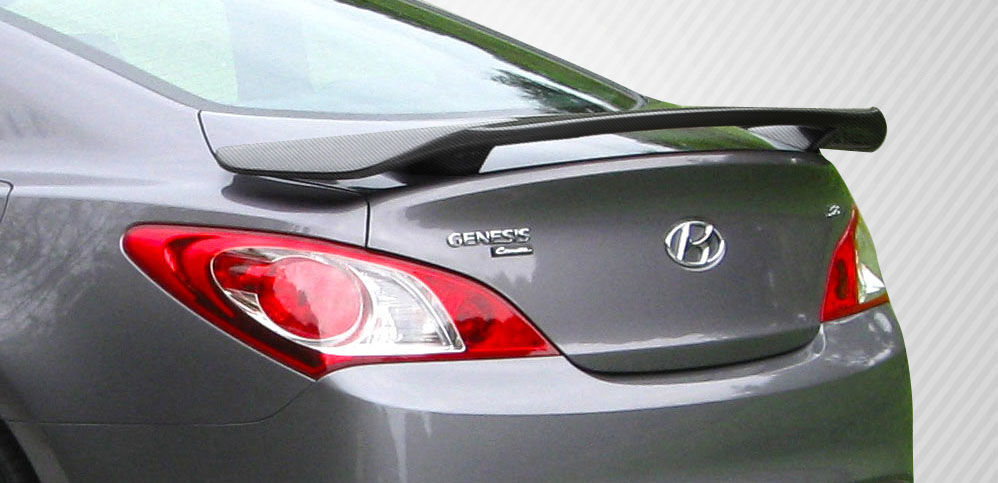2010-2016 Hyundai Genesis 2DR Carbon Fiber Track Look Wing Trunk Lid Spoiler - 1