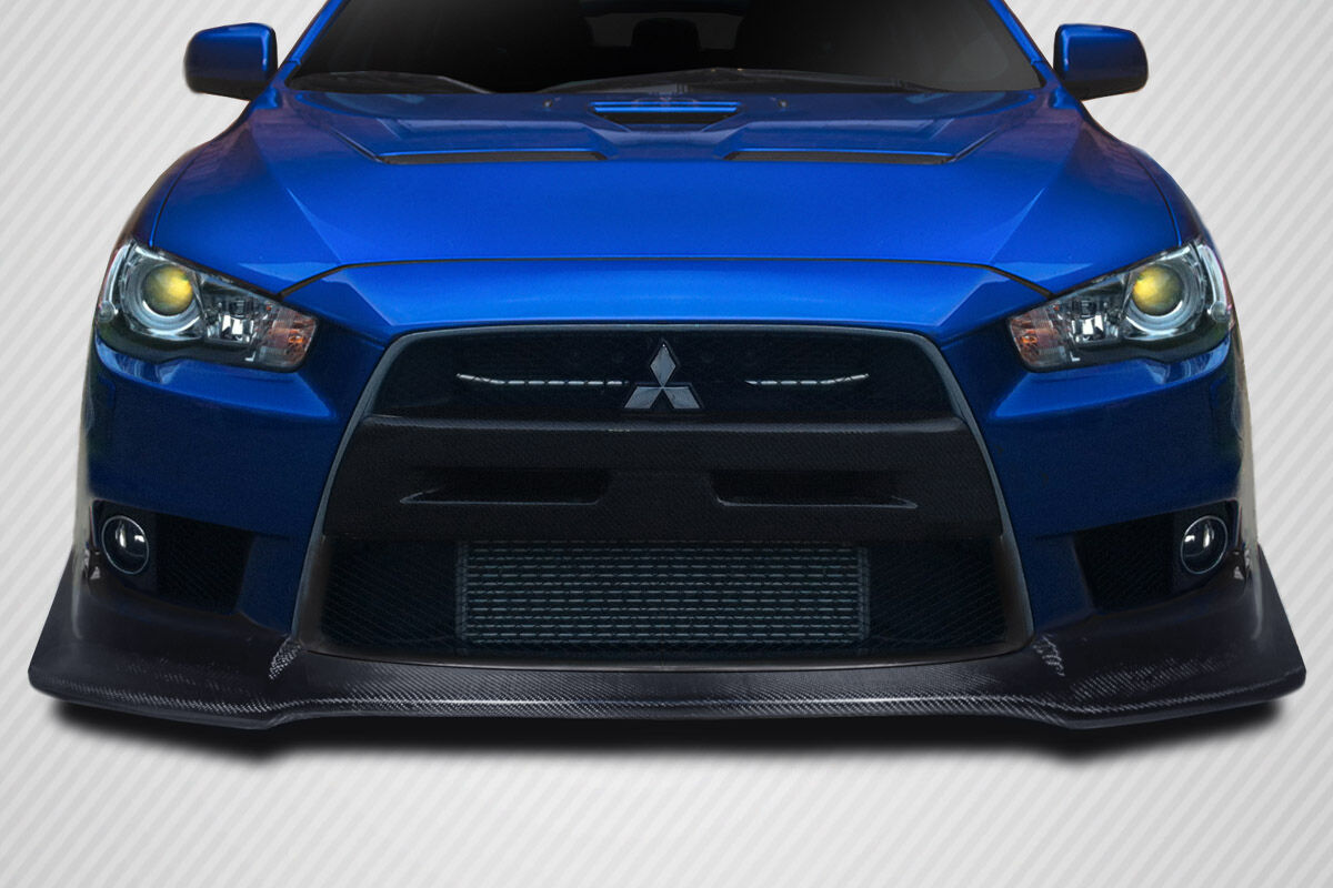 2008-2015 Mitsubishi Lancer Evolution 10 Carbon Fiber VR-S Front Lip Under Spoil