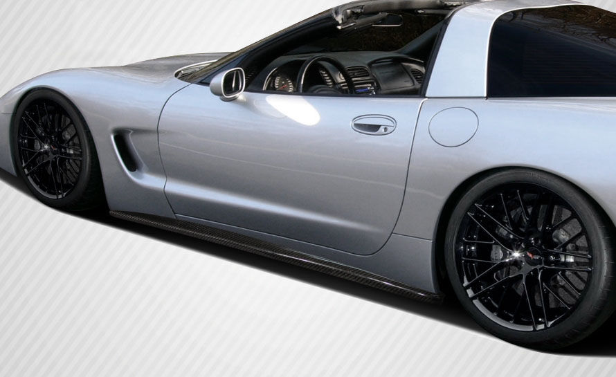 1997-2004 Chevy Corvette C5 Carbon Fiber AC Edition Side Skirts Rocker Panels -
