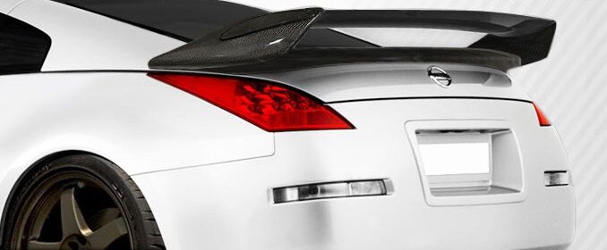 2003-2008 Nissan 350Z 2DR Coupe Carbon Fiber N-2 Wing Trunk Lid Spoiler - 1 Piec