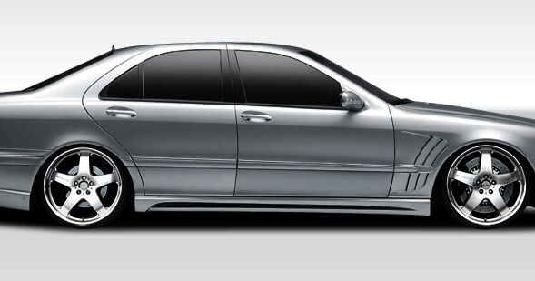 2000-2006 Mercedes S Class W220 Duraflex W-2 Side Skirts Rocker Panels (long whe