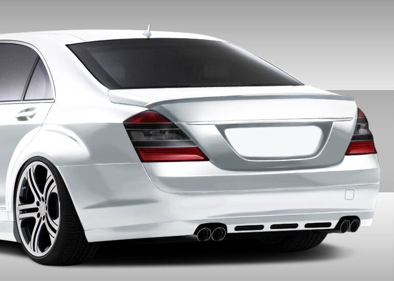 2007-2009 Mercedes S Class W221 Eros Version 1 Rear Lip Under Spoiler Air Dam (e