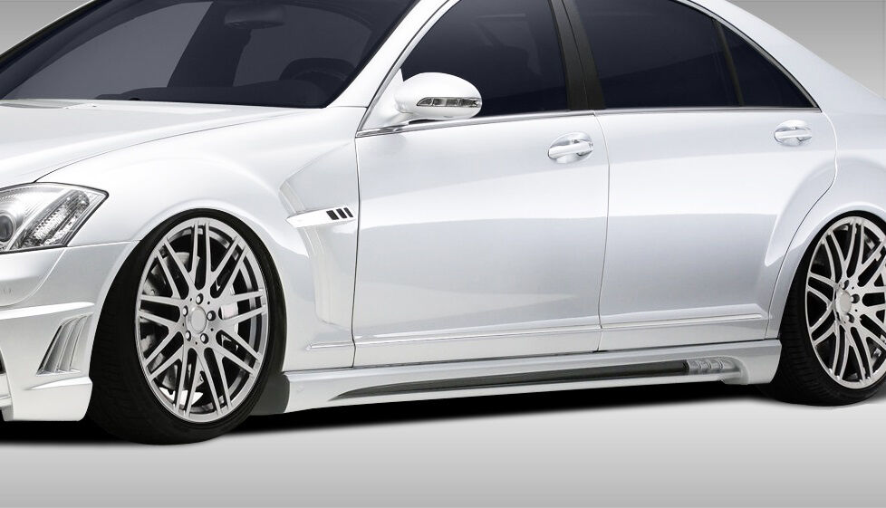 2007-2013 Mercedes S Class W221 Eros Version 2 Side Skirts Rocker Panels - 2PC -