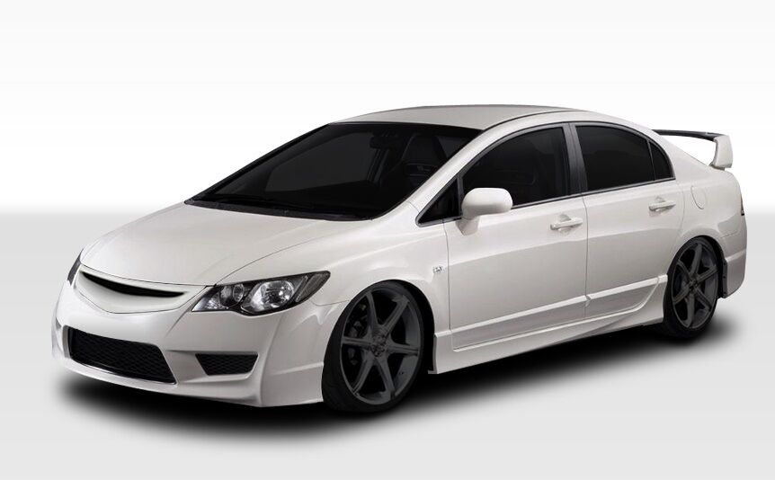 2006-2011 Honda Civic 4DR Duraflex JDM Type R Front End Conversion Kit - 5PC - 1