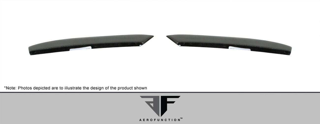 2011-2016 BMW 5 Series F10 4DR Carbon Fiber AF-3 Rear Add Ons Spat Extensions ( CFP ) - 2 Piece - Clearance Item