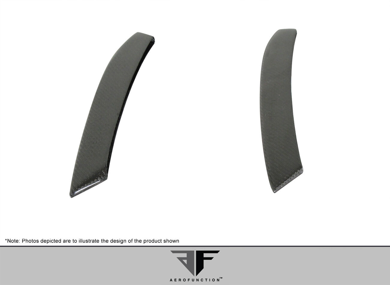 2011-2016 BMW 5 Series F10 4DR Carbon Fiber AF-3 Rear Add Ons Spat Extensions ( CFP ) - 2 Piece - Clearance Item