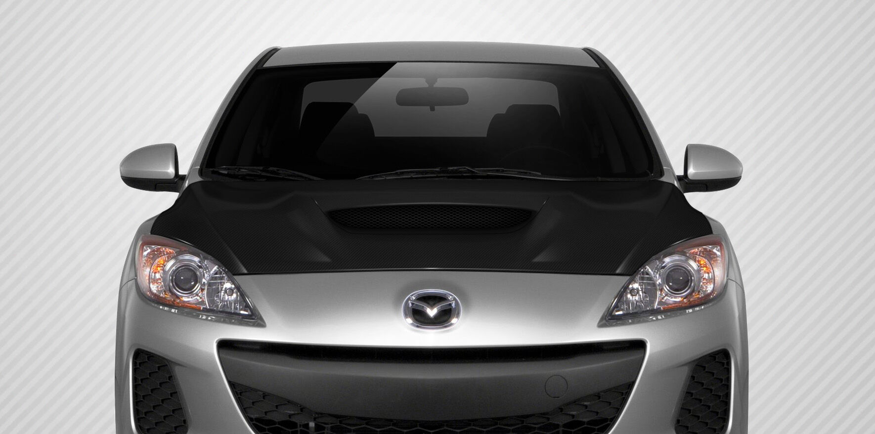 2010-2013 Mazda3 Carbon Fiber M-Speed Hood - 1 Piece - 108683