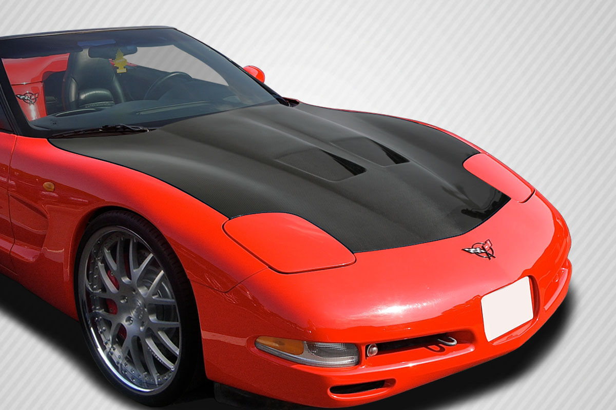 1997-2004 Chevy Corvette C5 Carbon Fiber GT Concept Hood - 1 Piece - 108911