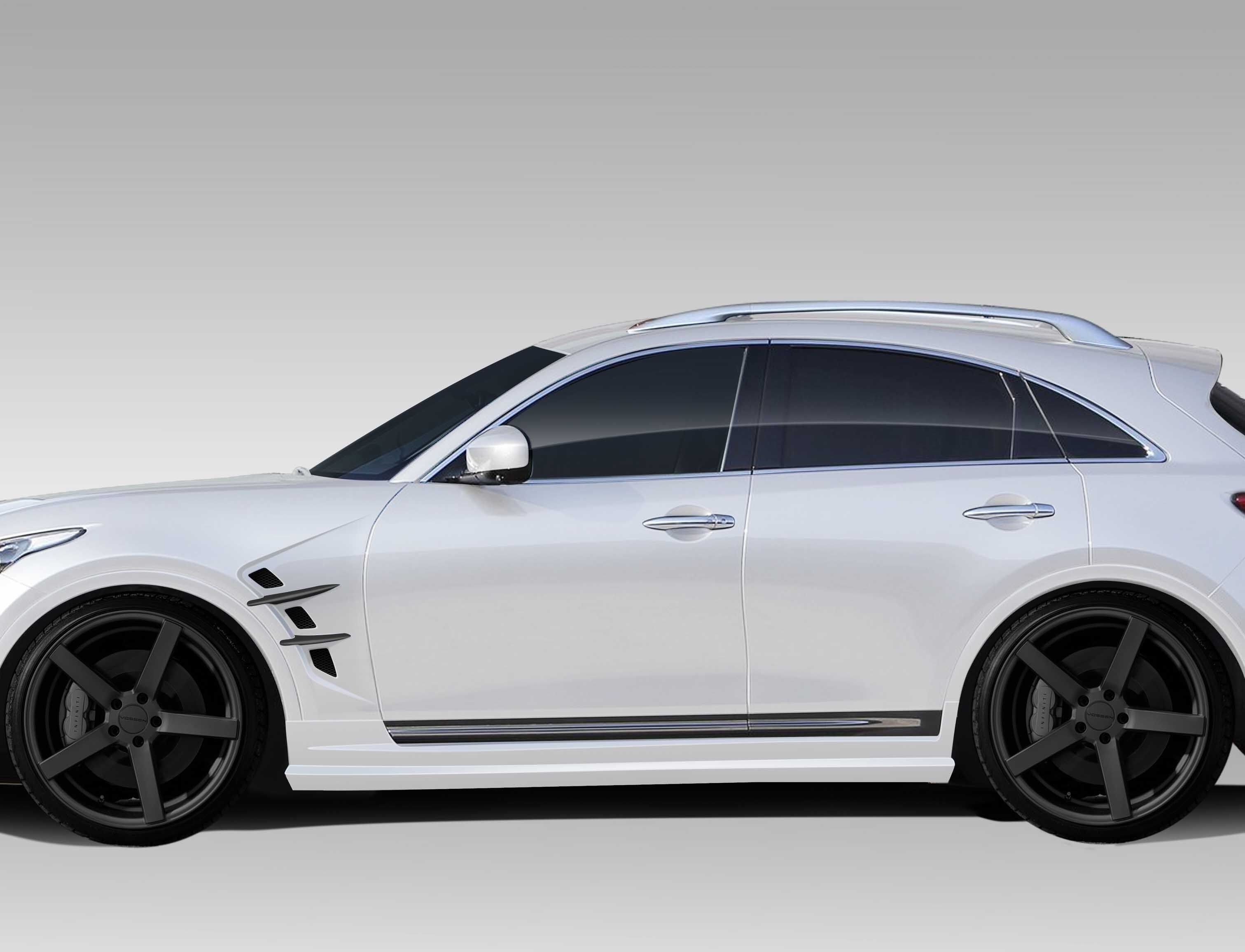 2009-2016 Infiniti FX35 FX50 QX70 Duraflex CT-R Side Skirt Rocker Panels - 2PC -
