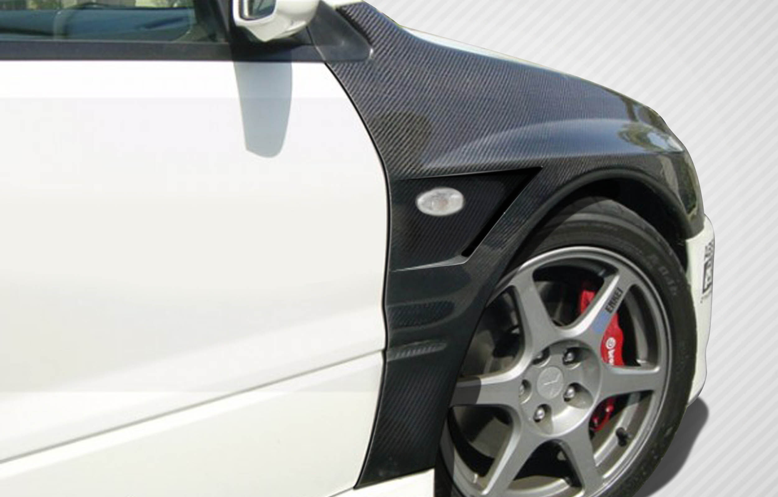 2003-2006 Mitsubishi Lancer Evolution 8 9 Carbon Fiber Vented Fenders - 2 Piece