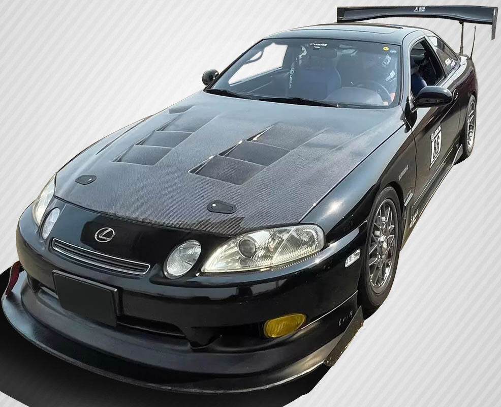 1992-2000 Lexus SC Series SC300 SC400 Carbon Fiber TS-1 Hood - 1 Piece - 109493