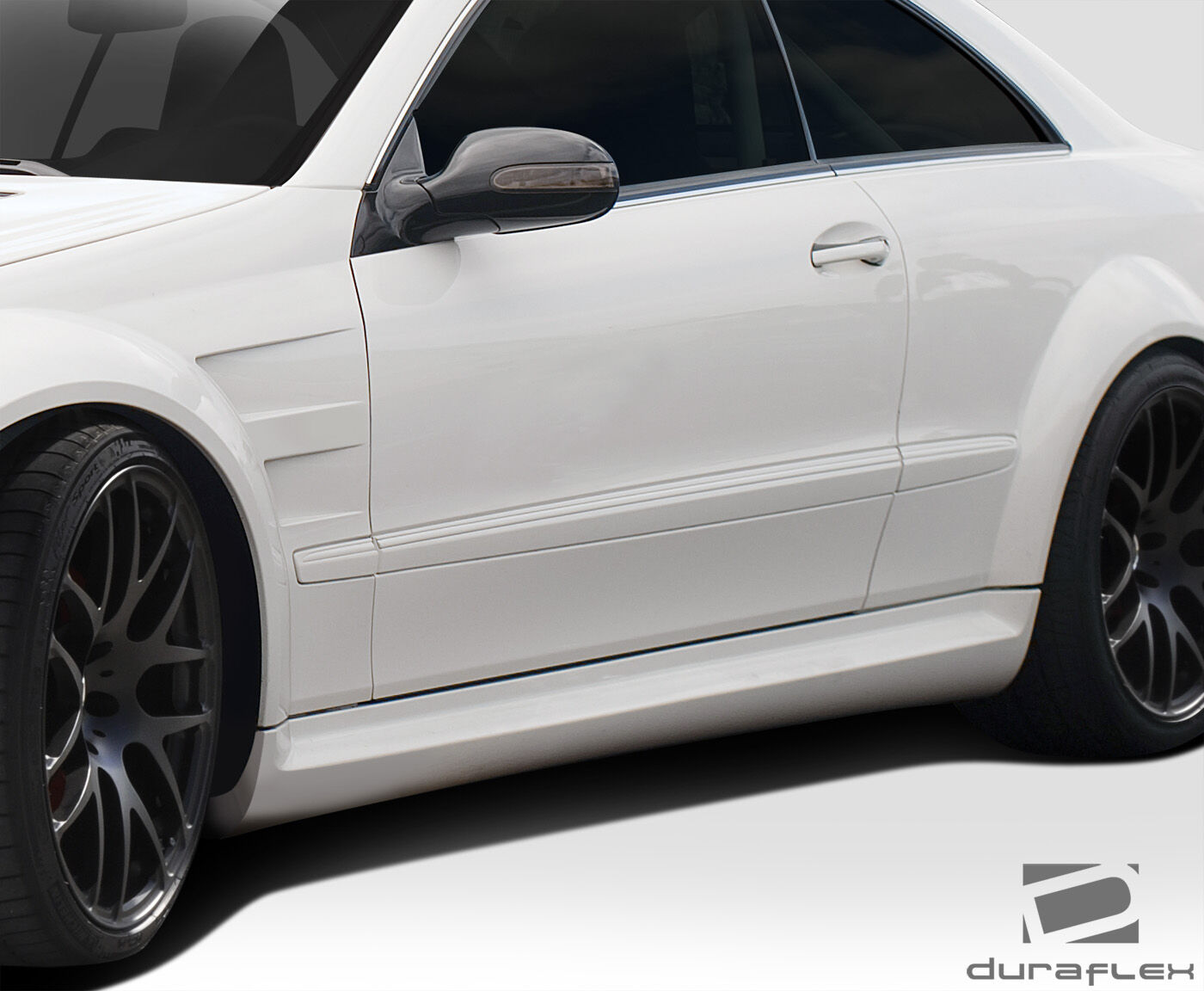 2003-2009 Mercedes CLK W209 Duraflex Black Series Look Wide Body Side Skirt Rocker Panels - 2 Piece