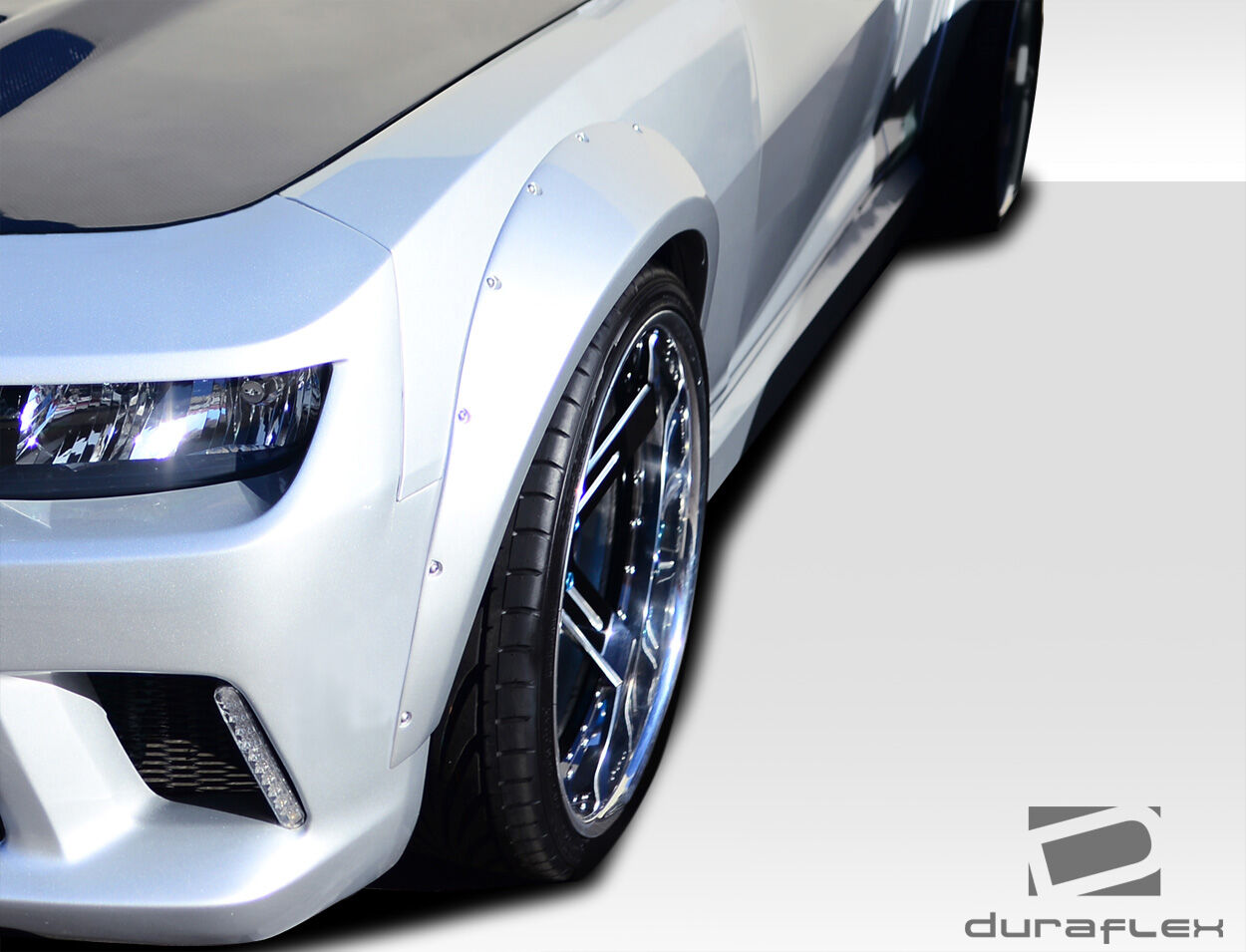 2010-2015 Chevrolet Camaro Duraflex Wide Body GT Concept Front Fender Flares - 2 Piece