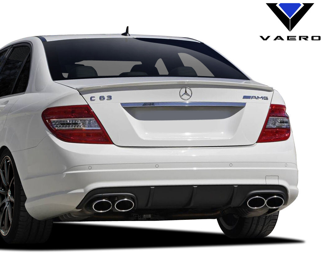 2008-2014 Mercedes C Class W204 Vaero C63 V1 Look Rear Bumper Cover ( with PDC ) - 1 Piece (S) (Clearance Item)
