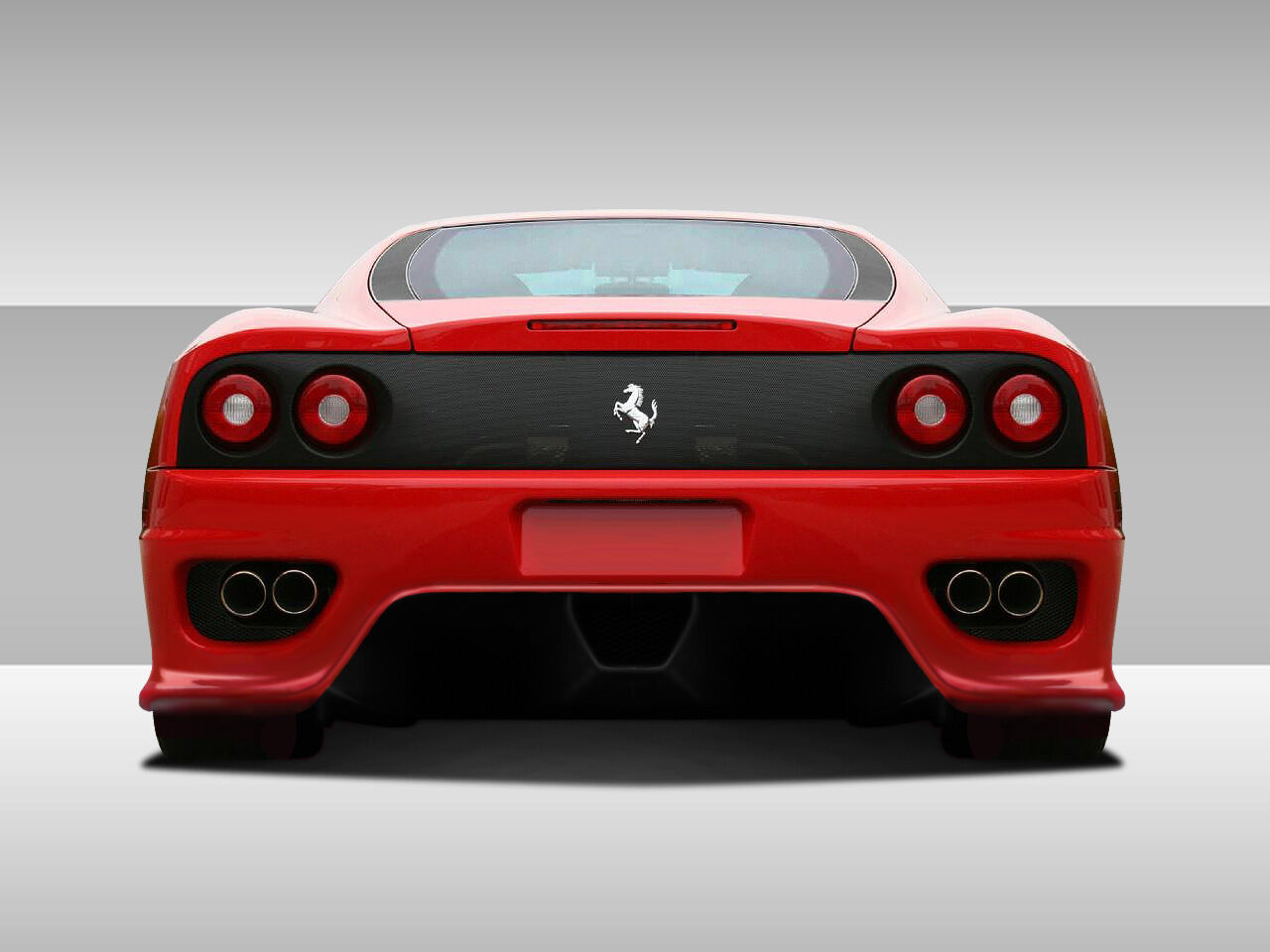 Duraflex Eros Version 1 Style Fiberglass/FRP Rear Bumper for 1999-2004 Ferrari 360 Modena - 112088