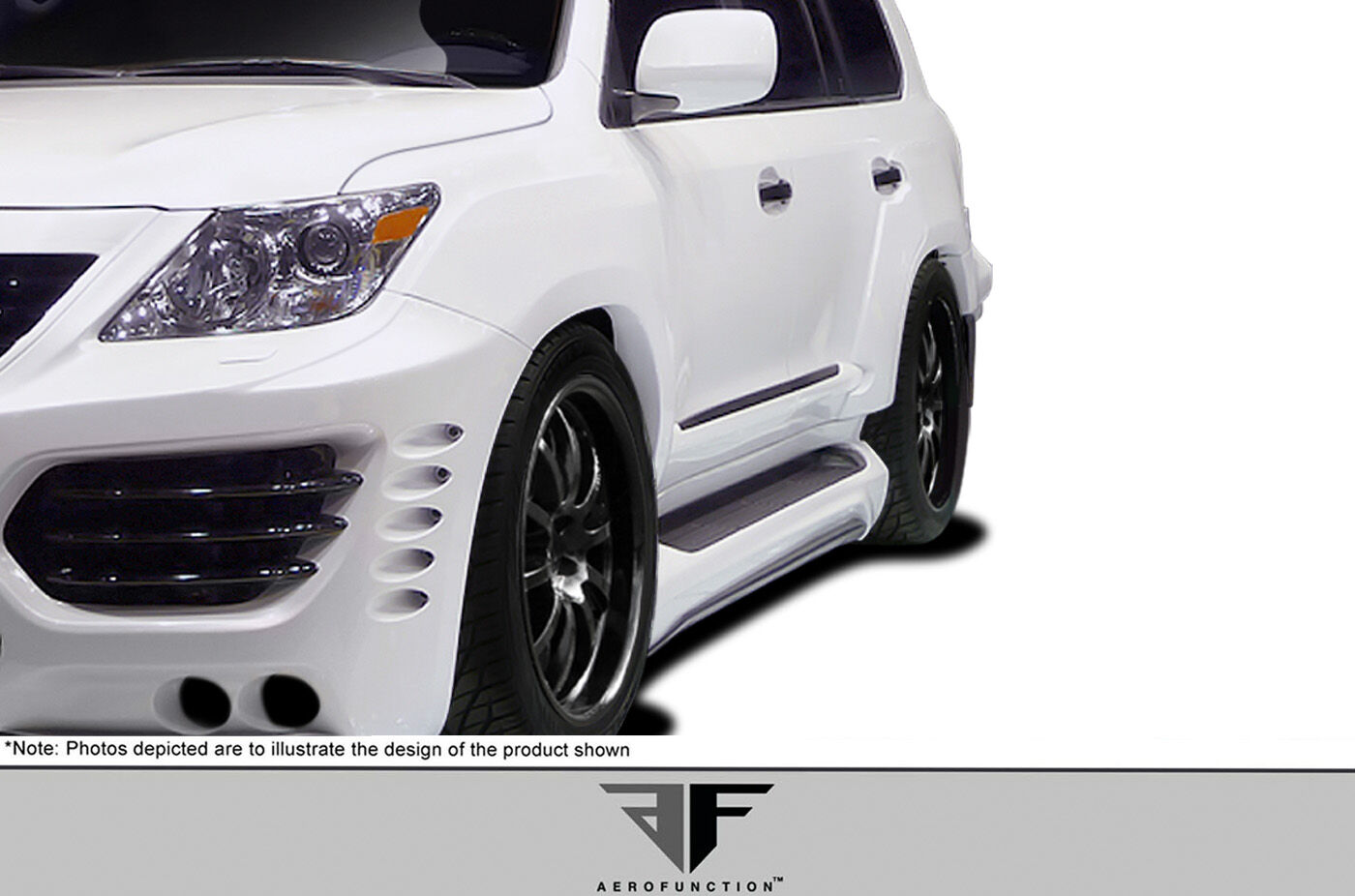 2008-2015 Lexus LX570 AF-1 Wide Body Side Skirt Rocker Panels ( GFK ) - 2 Piece - Clearance Item