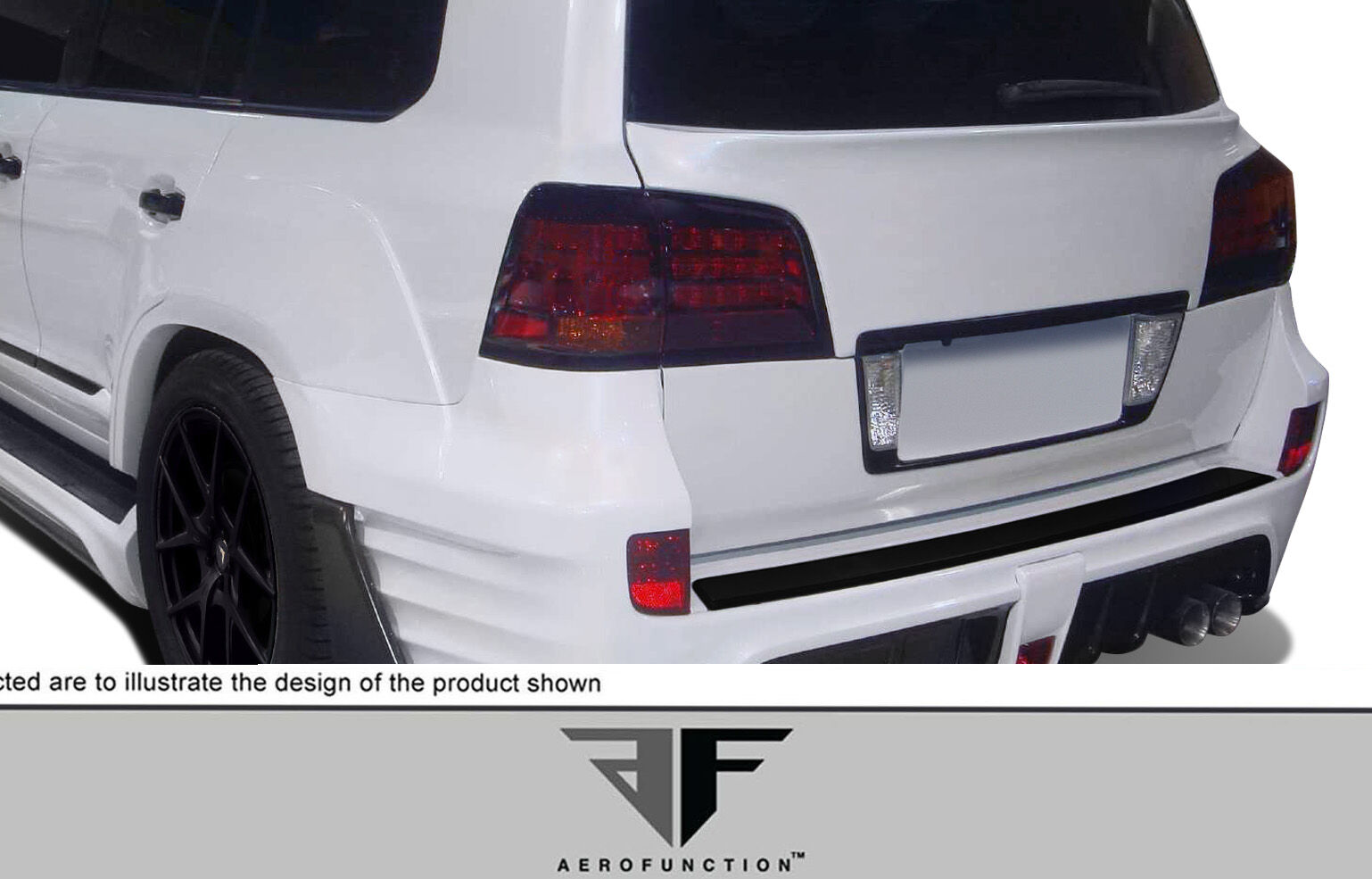 2008-2015 Lexus LX570 AF-1 Wide Body Rear Fender Flares ( GFK / PUR-RIM ) - 4 Piece - Clearance Item