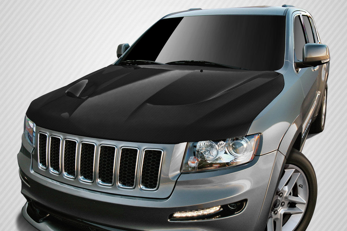 2011-2021 Jeep Grand Cherokee Carbon Fiber SRT8 Look Hood - 1 Piece - 112331