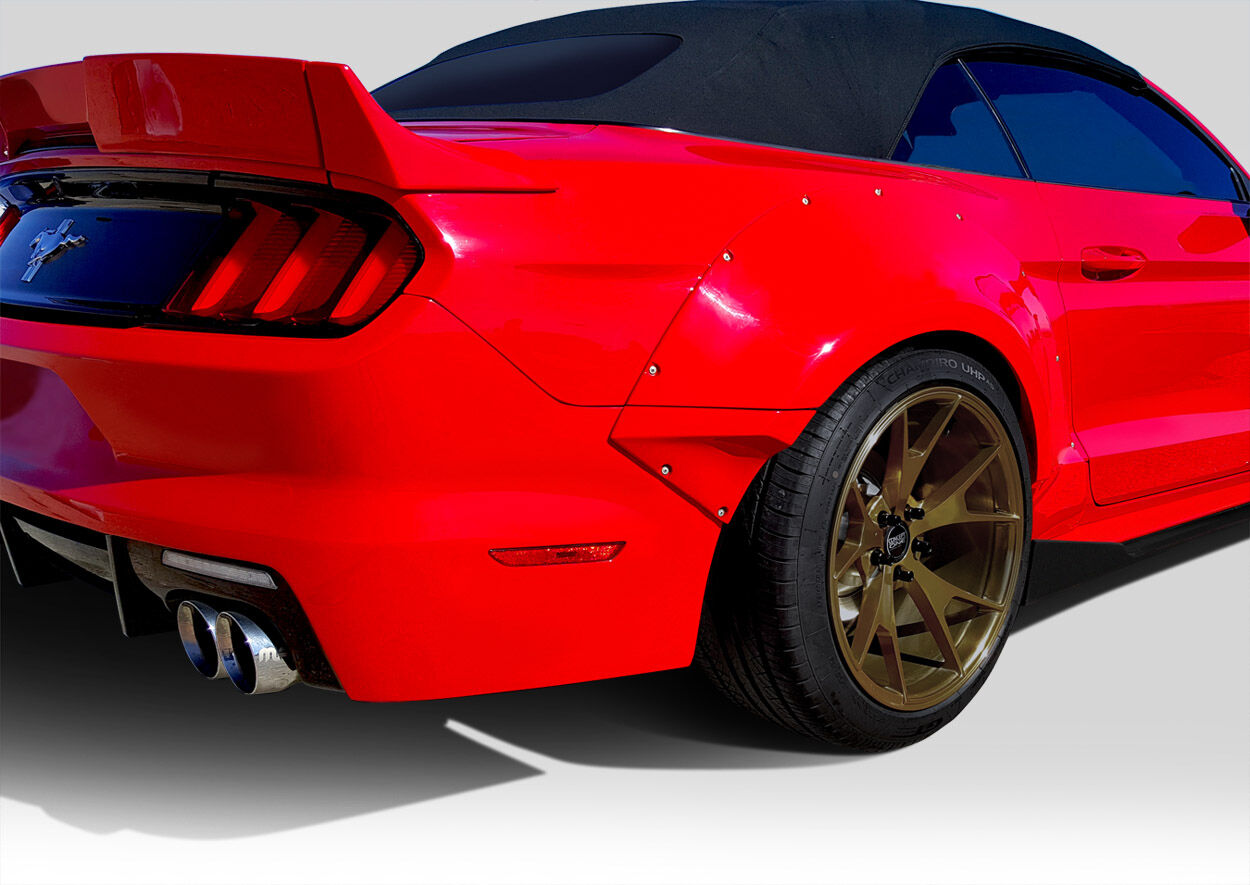 2015-2023 Ford Mustang Duraflex Grid Wide Body Rear Fender Flares - 4PC - 112567