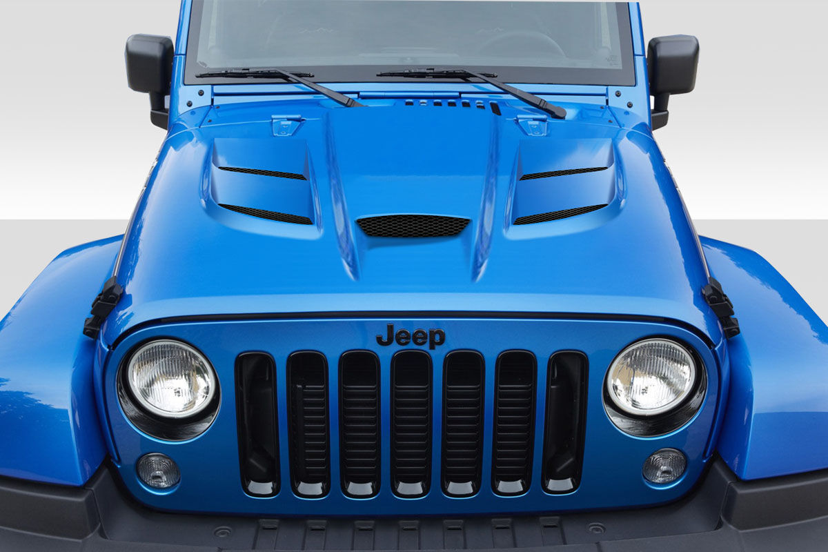 2007-2018 Jeep Wrangler Duraflex Viper Look Hood 1PC - 113216
