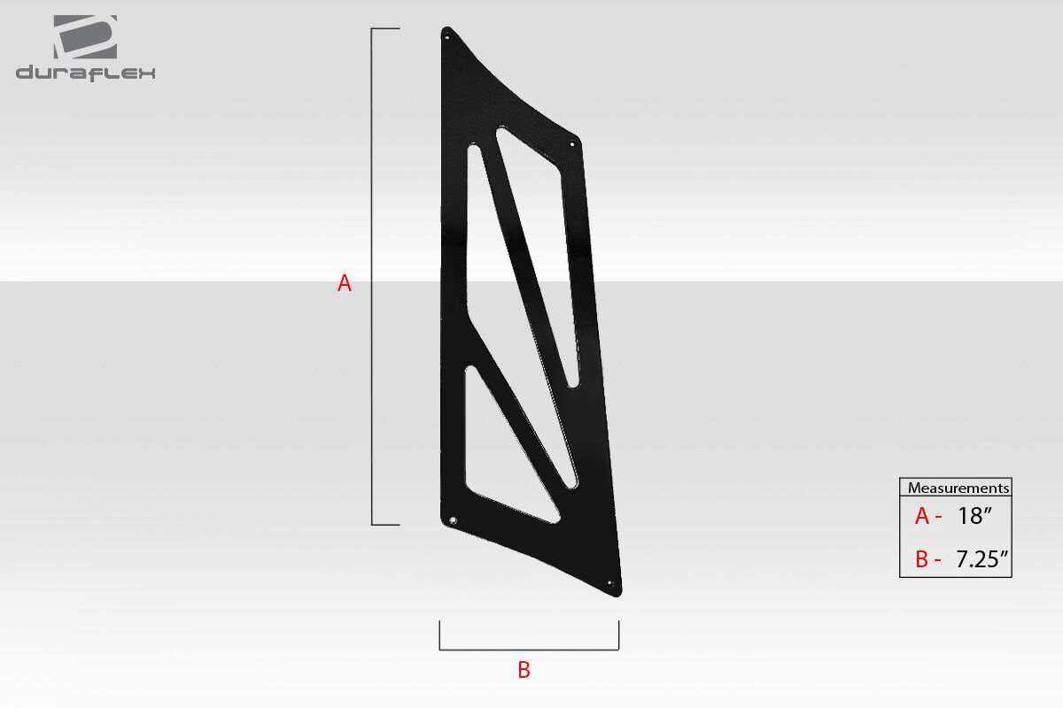 Universal 70" Duraflex VRX V1 Tall Wing Complete Kit - 9 Piece