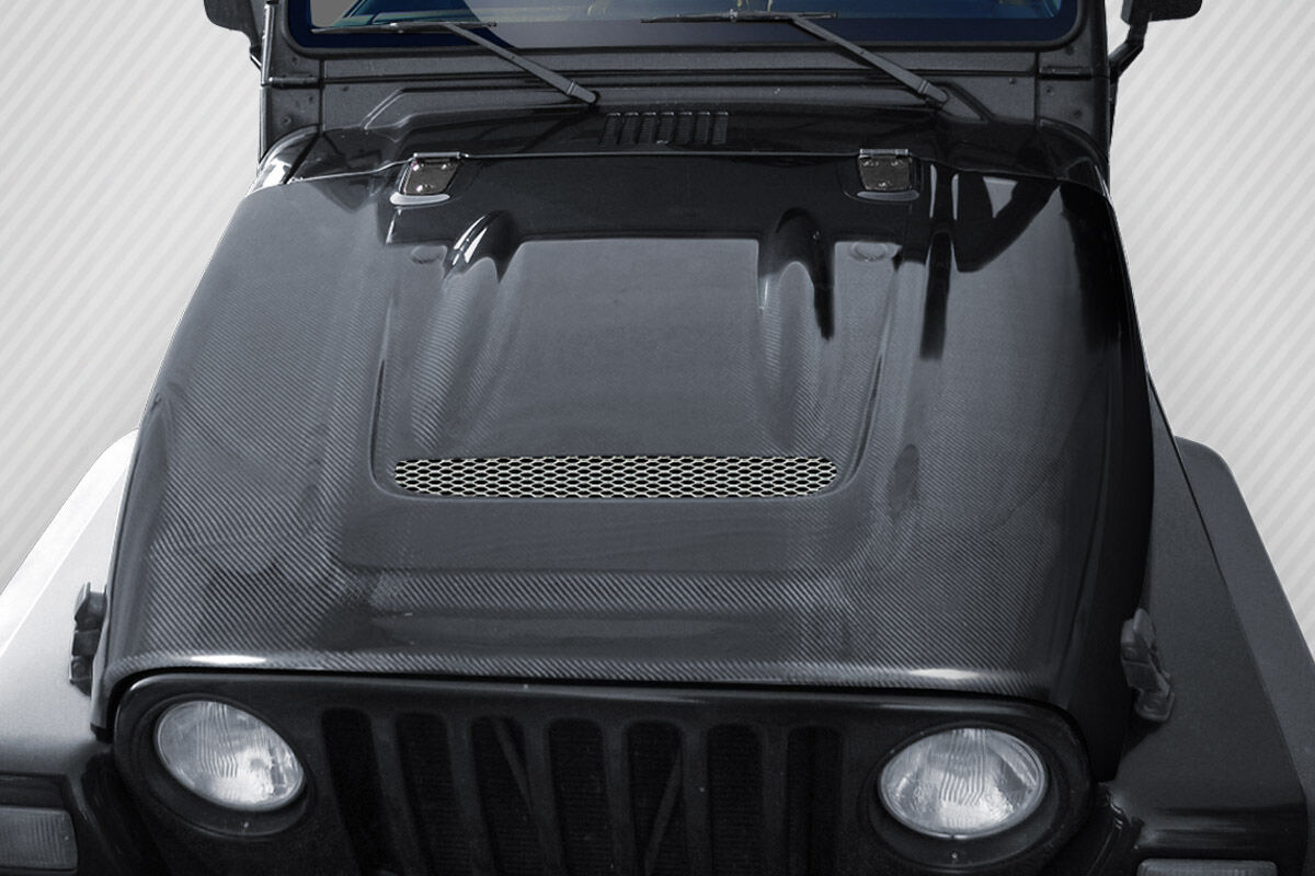 1997-2006 Jeep Wrangler Carbon Creations Heat Reduction Hood (fits all models without highline fenders) 1PC - 113640