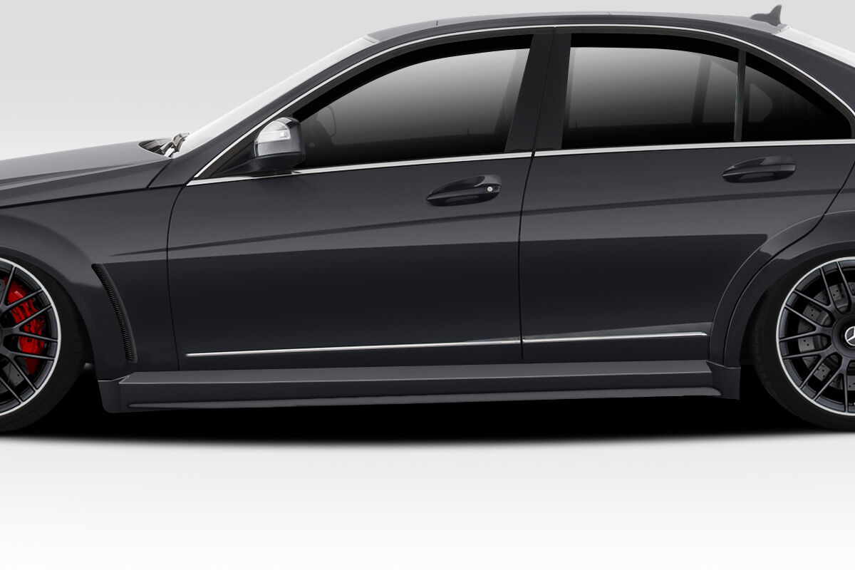 Duraflex Black Series Look Style Fiberglass/FRP Side Skirts for 2012-2014 Mercedes C63 4DR. - 113918