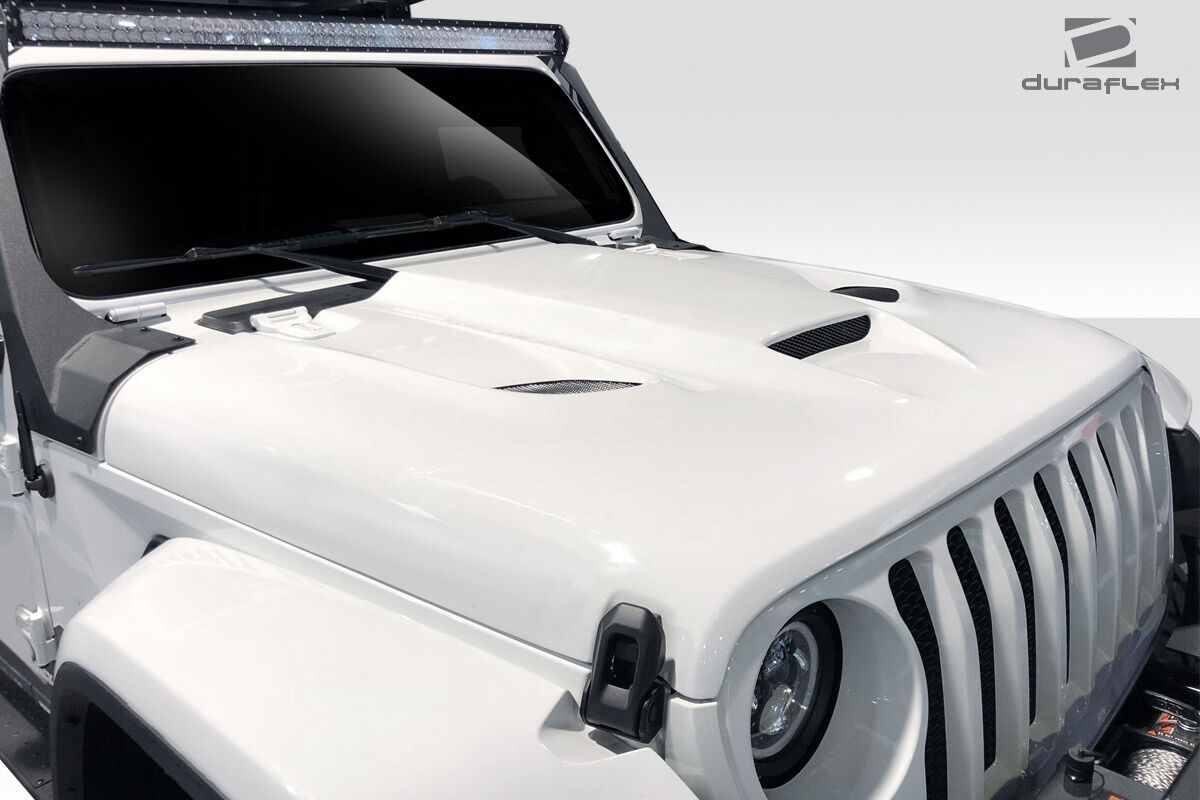 2019-2020 Jeep Wrangler JL Gladiator JT Duraflex Hellcat Look Hood - 1 Piece