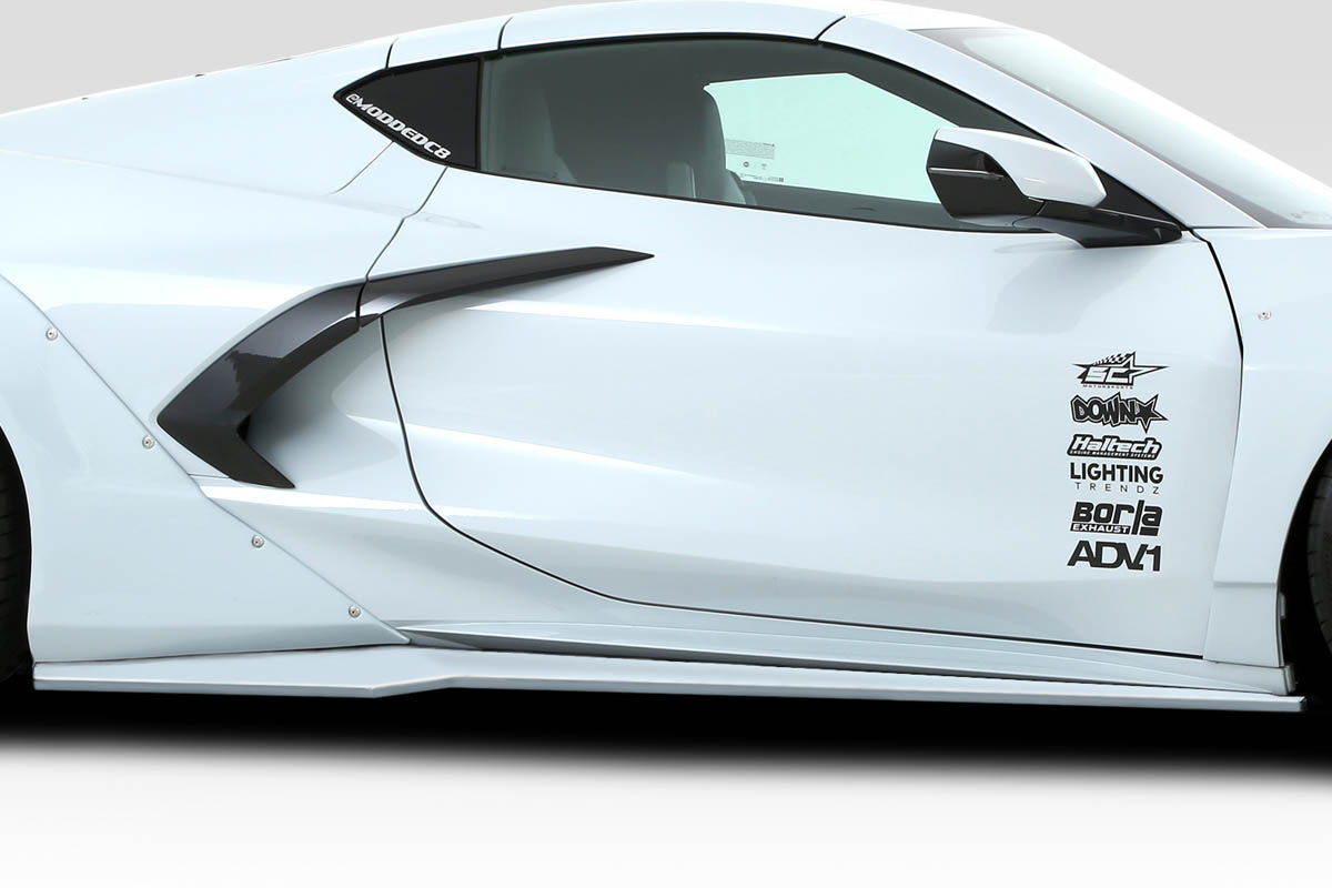 2020-2023 Chevrolet Corvette C8 Duraflex Gran Veloce Side Skirt Splitters - 2 Piece - 116585