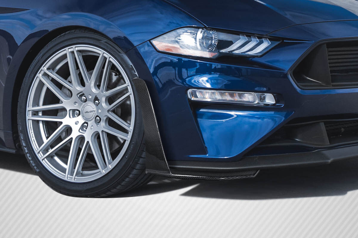 Carbon Creations Z1 Style Carbon Fiber Front Bumper Lip/Add On for 2018-2023 Ford Mustang - 116735